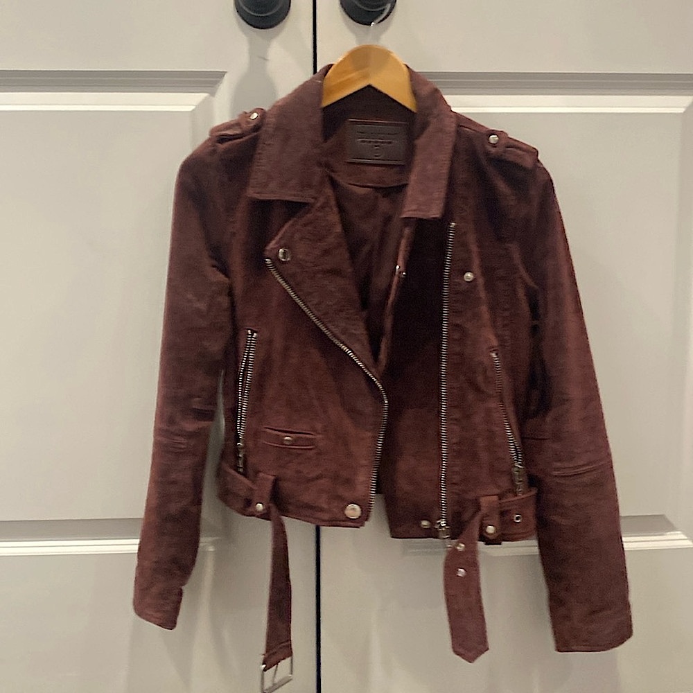 Blank NYC Jacket, maroon color, size small. Practically new